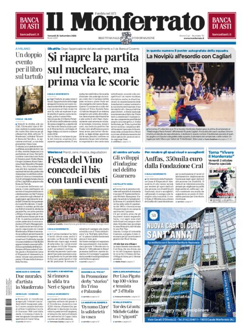 Il Monferrato - Edizione 70 del 25/09/2026